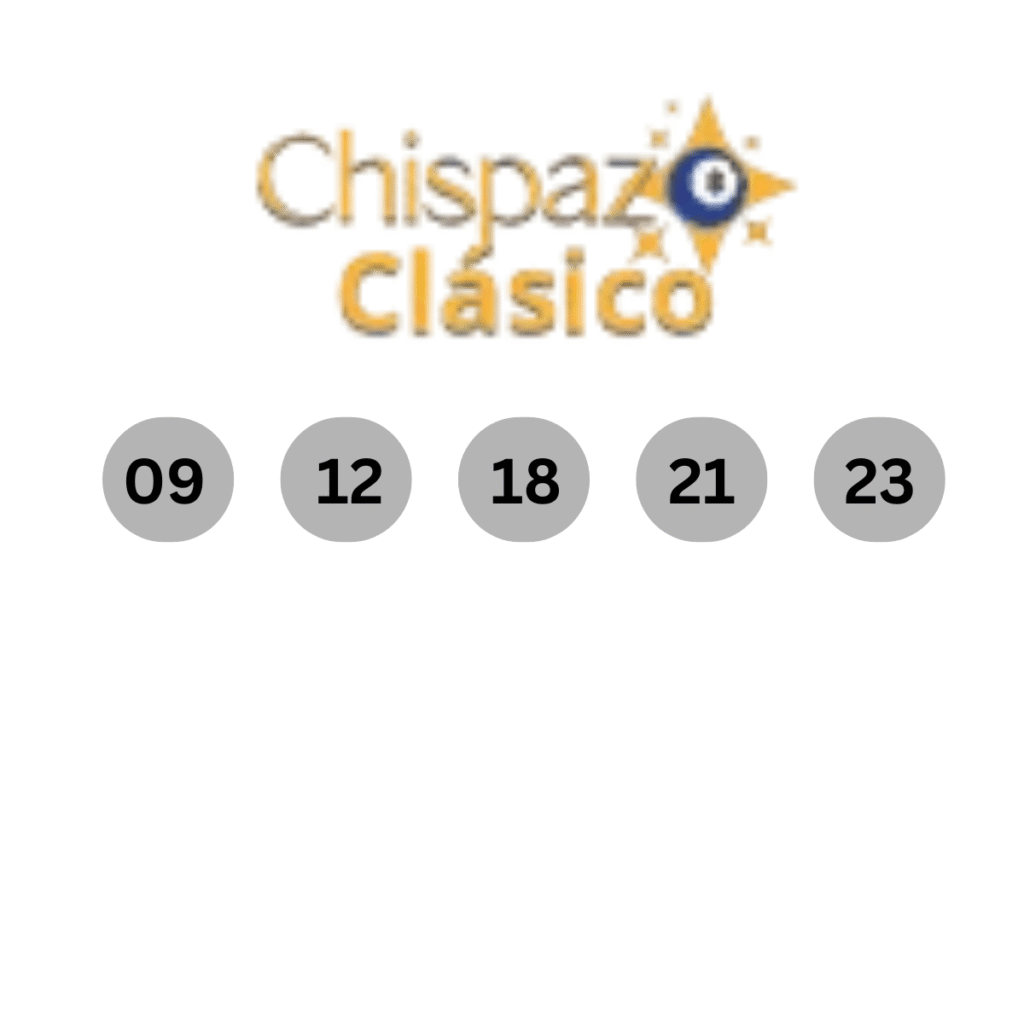 Números ganadores del sorteo Chispazo Clásico